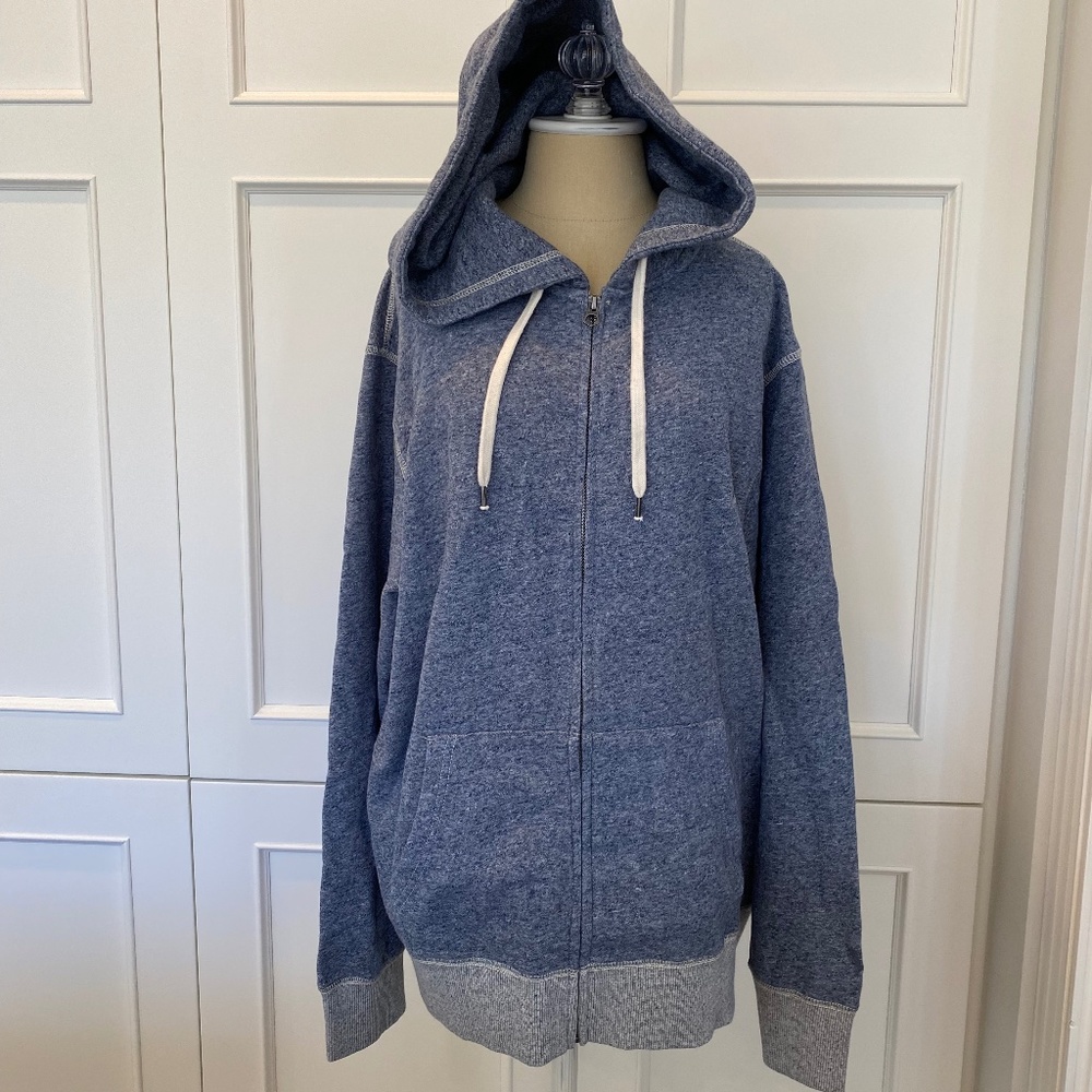 Women's American Eagle Heathered Blue Hoodie, Size L with Tags